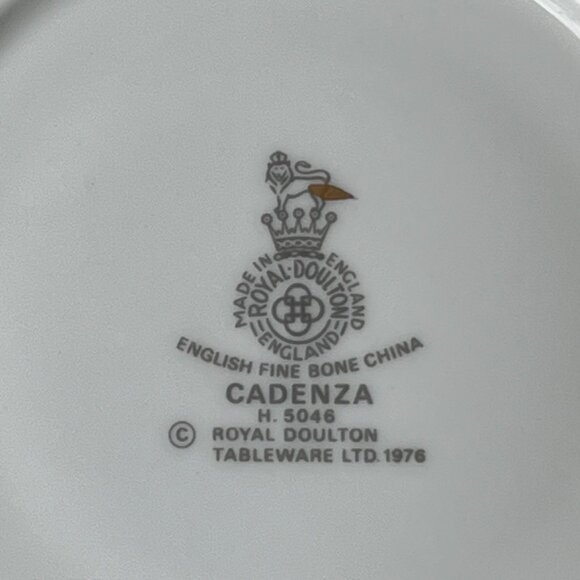 2 Fine Bone China Tea Pairs Cadenza H 5046 Royal Doulton 1976 - Picture 11 of 12